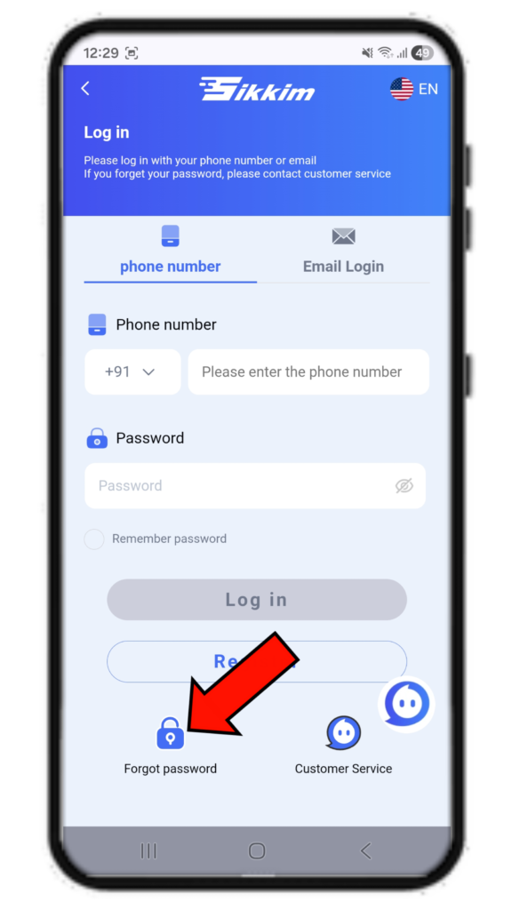 Sikkim Game Forgot Password