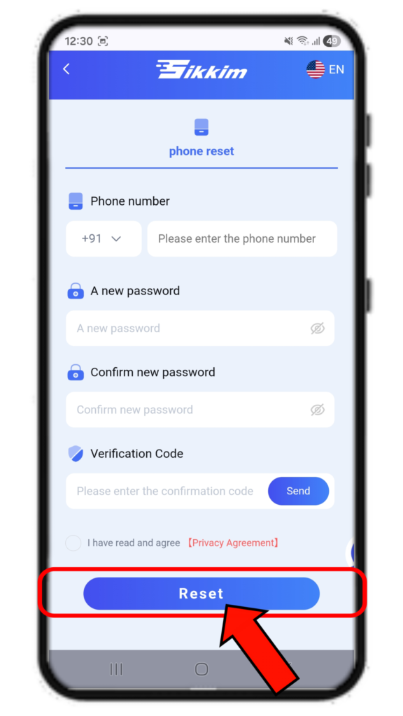 Sikkim Game Forgot Password